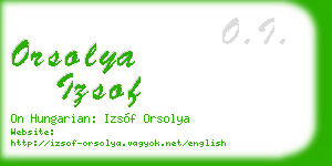 orsolya izsof business card