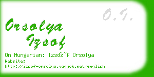 orsolya izsof business card